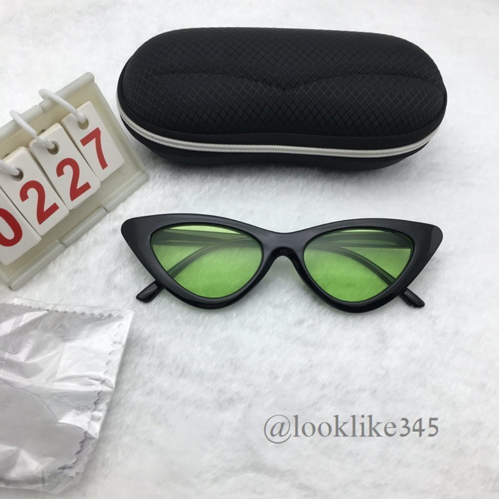 Black Frame Cat Eyes Lens  Retro Vintage Sunglasses